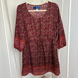 Fall Floral Print Dress